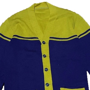 Manufacturer OEM Custom Design Purple And Gold Knitted <b>Cardigan</b> <b>Men's</b> Sweater Full Sleeve Button School Uniform <b>Cardigan</b> - Product Image 2