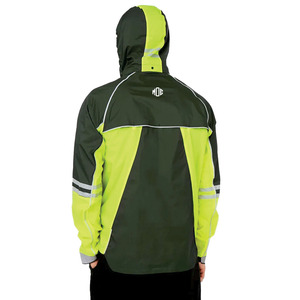 Men's Hooded Windbreaker <b>Jacket</b> Lightweight Nylon Shell <b>Reflective</b> Trim <b>Running</b> Workwear Custom OEM ODM Wholesale Factory Direct - Product Image 2