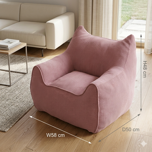 Sillón Gaming Moderno Plegable y Ajustable de Espuma Suave Ecológica, Sofá Cama Cómodo para Niños, Mueble para Dormitorio y Sala de Estar, Rosa - Product Image 2
