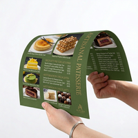 Carte de menu de restaurant personnalisée en PVC imperméable et réutilisable pour café, hôtel, bar, affichage durable, impression offset CMYK, certifiée ROHS