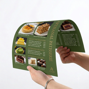 Carte de menu de restaurant personnalisée en PVC, imperméable, réutilisable, pour la présentation des plats et des boissons, pour café, hôtel, bar, impression durable - Product Image 1