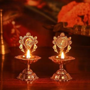 Nouvel Arrivage : Diya Ganesh en Laiton Indien, Fait Main, pour Temple Domestique, Décoration Intérieure, Décoration de Diwali - Product Image 5