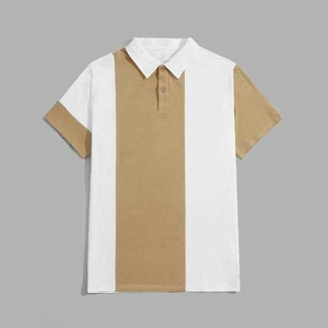 Camiseta de Pesca de Manga Corta para Hombre, de Algodón Tejido, con Bloques de Color, Corte Regular, Informal, Transpirable, de Secado Rápido, para Actividades al Aire Libre - Product Image 3