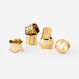 Anillo de servilleta de metal de lujo, elegante soporte para servilletas para mesa de comedor, bodas, fiestas y restaurantes. - Product Image 2