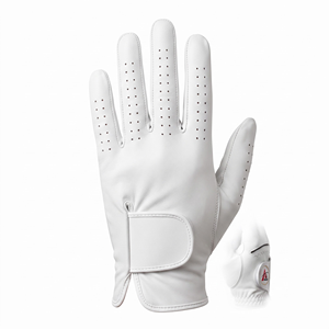 Gants de golf unisexes en cuir véritable avec fermeture auto-agrippante - Product Image 2