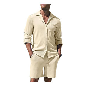 Nouvel ensemble T-shirt et short pour homme en coton 100 % biologique respirant – Nouvelle collection 2026 – Qualité supérieure – Prix de gros - Product Image 1