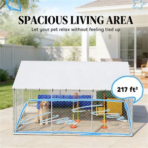 Nichoir et cage extérieurs argentés pour chiens et animaux de compagnie - Maisons et meubles pour animaux - Product Image 2