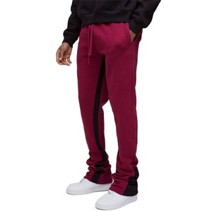 กางเกงกีฬาผู้ชายทรงเข้ารูปเอวสูง ผ้าฝ้ายฟลีซ 100% ทรงขาตรง สีพื้น บริการ OEM ปี 2026 - Product Image 1