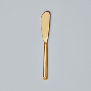 Cuchillo para Mantequilla de Latón de Lujo, Hecho a Mano, con Borde Liso, para Untar Mantequilla, Queso, Mermelada y Pan, Utensilio de Cocina Premium, Diseño Elegante para la Mesa - Product Image 1