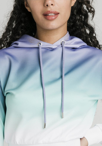 Custom Logo Women's Hoodie 2-Piece Set Short <b>Crop</b> <b>Top</b> Hooded Sweatshirt Pullover Hoody 100% Cotton Fleece Quick Dry OEM SI - Product Image 6