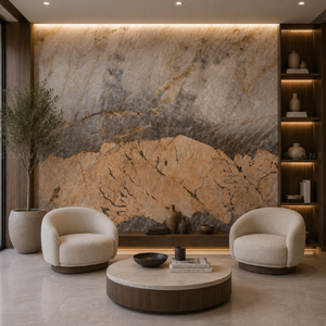 Pierre de quartzite patagonienne de qualité supérieure avec motifs cristallins pour installations lumineuses de luxe, sculptures et accents décoratifs - Product Image 4
