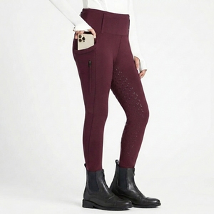 Custom Equestrian Women Riding Tights Zipper Pockets horse riding breeches Riding Leggings Equestrian Leggings - Product Image 2