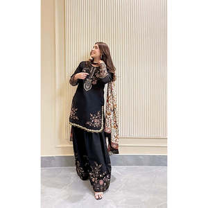 Hermoso Top de Fiesta y Plazzo Set con Dupatta XL Tamaño Elegante y Elegante - Product Image 1