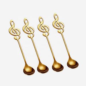 Juego de cubiertos de acero inoxidable de oro mate real de alta calidad, mango de diseño de alfabeto único, cocina Vintage ecológica para la escuela trasera - Product Image 1