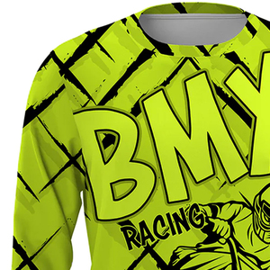 Maillot de BMX 2025 personnalisé, imprimé par sublimation, couleurs unies, respirant, séchage rapide, léger, coupe confortable, vêtements de course moto - Product Image 4