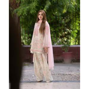 Top de fiesta de mujer de diseñador y conjunto Palazzo con atuendo de noche elegante Dupatta - Product Image 3