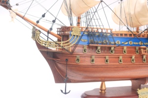 Maqueta de Barco de Madera Hecha a Mano, San Felipe, Ciudad de Ho Chi Minh, Gia Nhien, Antiguo, Decorativo, Coleccionable, Detalles de la Mejor Calidad - Product Image 2
