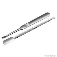 Pousse-cuticules professionnel en acier inoxydable double extrémité, réutilisable, avec manche confortable, pour manucure, en coffret – Qualité supérieure ODM