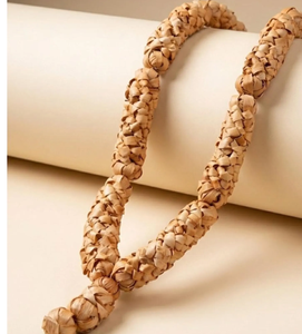 Traditional Handmade Wooden Mala Garland for Pooja Wedding Religious Ceremonies Eco Friendly Sacred Decor - Product Image 3
