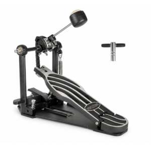 Pédale de grosse caisse 5 cœurs robuste avec support réglable, tête de batte en feutre et double chaîne - Product Image 1