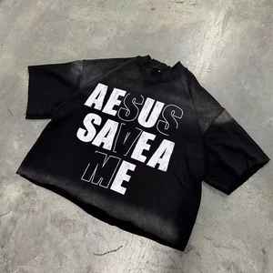 Custom Vintage Acid Wash T Shirt for Men Streetwear Vintage Distressed T Shirt Streetwear <b>Tshirts</b> for Men - Product Image 5