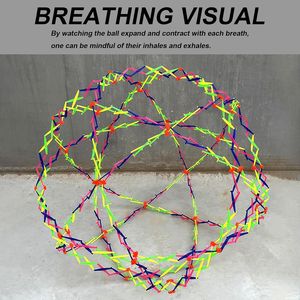 Grande balle en plastique arc-en-ciel extensible, jouet sensoriel, élasticité, conçue spécifiquement pour les garçons, balles de jeu originales - Product Image 2