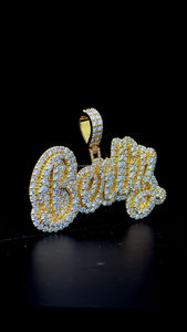 Berilz Cursive Letter Custom Hip Hop Designer Trendy Personalized <b>Silver</b> Iced Out Diamond Name <b>Pendant</b> <b>for</b> <b>Man</b> Party - Product Image 5