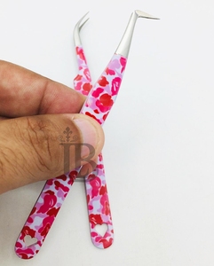 Top Trend Eyelash Extensions Tweezers <b>Red</b> Color Tweezers Degree Boot Volume Hot Sale Eyelash Tweezers <b>Paper</b> Design - Product Image 2
