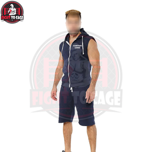 Conjuntos de Ropa Deportiva para Hombre Otoño 2026, Ropa de Gimnasio, Servicio OEM ODM, Nueva Tendencia, Logotipo Personalizado, Sudadera sin Mangas y Pantalones Cortos - Product Image 3