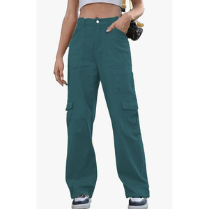 Pantalones cargo versátiles de tela suave, resistentes a las arrugas, hasta el tobillo, para mujer, pantalones casuales con bolsillos, nuevo diseño. - Product Image 5
