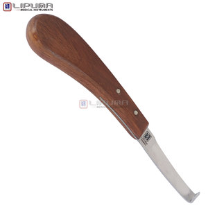 Cuchillo de Pezuña de Doble Punta LIPUMA para Cuidado Equino, Mango de Madera, Hoja de Acero Inoxidable Ultra Afilada, Recortador de Pezuñas para Caballos y Ganado - Product Image 4