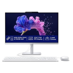 A100 Silver Intel N100 23.8" FHD (1920x1080) 3-Side Edgeless All in One <b>Desktop</b> (8GB/512GB SSD/Win11/MS Office 2024 - Product Image 2