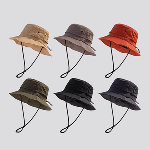 Wholesale <b>Mens</b> Custom Wide Brim Bucket <b>Hat</b> Waterproof <b>Sun</b> Protection High Quality Cap Outdoor Surfing Fishing Travel <b>Hat</b> - Product Image 6