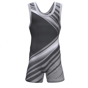Maillot de lutte pour hommes en tissu respirant Spandex/Polyester, option personnalisable sur le devant, pour équipes de club, tenue de performance, vente en gros, haute qualité - Product Image 2