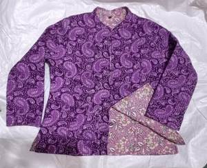 Chaqueta Acolchada de Algodón para Mujer, Estampada a Mano, Reversible, Ropa Exterior Informal, Fabricante al por Mayor, Fábrica de Exportación - Product Image 2