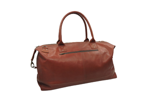Bolsa de Viaje Unisex de Cuero, Forma Ovalada, Cierre de Cremallera, Múltiples Compartimentos, 17 Pulgadas de Alto, Mochila de Viaje, Senderismo, Impermeable - Product Image 3