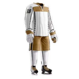 Buen material, precio asequible, cómodo, 100% poliéster, conjuntos de uniformes de hockey sobre hielo para adultos, unisex, de secado rápido. - Product Image 3