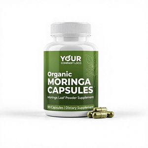 Capsules de Moringa à étiquette personnalisée – Complément alimentaire à base de plantes de qualité supérieure, marque privée - Product Image 1