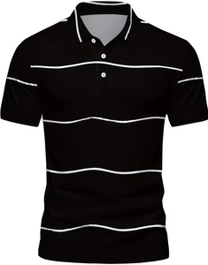 Latest Design Printed Knitted Jersey Men's Plus Size Summer Casual Shirts Breathable Eco-Friendly 100% Cotton Quick Dry Short - Product Image 1