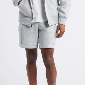 Pantalones Cortos de Algodón para Hombre, Diseño 2026, Lavado Ácido Personalizado, Logotipo Serigrafiado, Estilo Casual, Patrón Sólido - Product Image 3