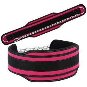 Sportwear Pull-up Belt Weighted <b>Thick</b> Fit Neoprene Weightlifting Support Dip Belt With Chain Double D-<b>ring</b> Back Support Strap - Product Image 1