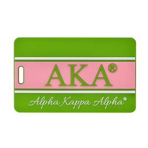 Luggage Tag Pink Green & White PVC Travel Bag Tag with AKA Logo ID Address Card <b>Holder</b> Suitcase Travel Accessory - Product Image 1