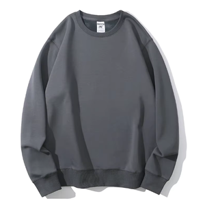 Sweat-shirt à col rond pour homme, 330 GSM, 100 % coton, molleton épais, personnalisable avec logo, chaud pour l'hiver, coupe oversize - Product Image 5