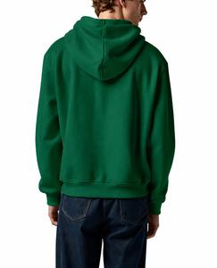 Sweat-shirt à capuche unisexe écologique surdimensionné avec rayures vertes, pull décontracté à capuche, couleur unie, design avec poche, vêtements d'hiver - Product Image 6