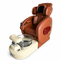 Fauteuil de pédicure robotisé avec bain de pieds en verre pour salon de manucure, salon de beauté, spa, mobilier commercial