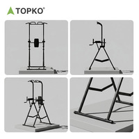 Barre de traction sur pied TOPKO de haute qualité, station de traction réglable, station de dips pliable pour la maison