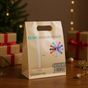 Sacchetto Regalo in Organza Ilan 6,5x28 Cm Beige per Confezioni Regalo - Product Image 2