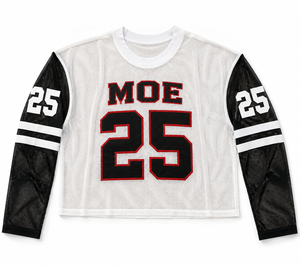 Women Crop <b>Top</b> Long Sleeve <b>Mesh</b> Streetwear American Football Jersey Custom Team Breathable Uniform Hip Hop Private Label Apparel - Product Image 3