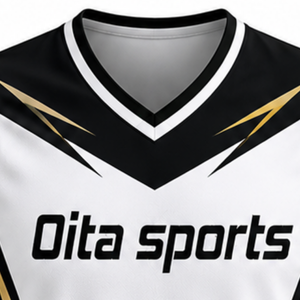 Ensemble Maillot et Short de Volleyball Blanc, Noir et Or, Sans Manches, Sublimé – Tenue Sportive Athlétique Personnalisable pour Tournoi d'Équipe - Product Image 4