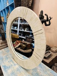 Espejo de Pared Rectangular con Incrustaciones de Hueso, Espejo Decorativo para Baño - Product Image 3